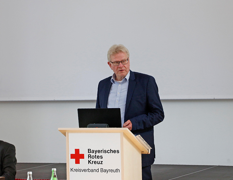 Oberbürgermeister der Stadt Bayreuth, Thomas Ebersberger, bei der Jubiläumsfeier 10-Jahre BRK-Kinderhaus.